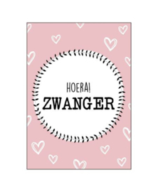 Wenskaart | ZWANGER | HOERA