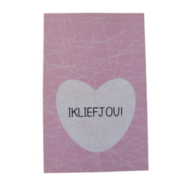 Ik lief jou! - roze - wit