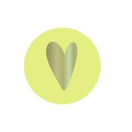 Sticker - Hart - Geel - Goud