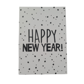 Happy New Year - Zwart - Wit - Kerst