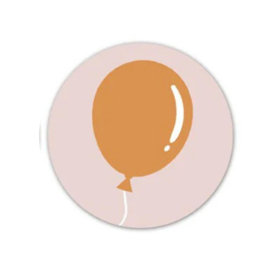 Sticker - Ballon - Roze - Oranje