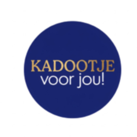 Sticker - Kadootje voor jou! - Blauw