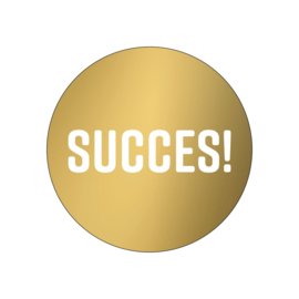 Sticker - SUCCES! - Goud - Witte tekst
