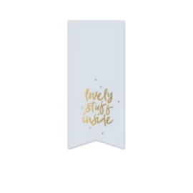 Sticker - 'Lovely stuff inside' - roze