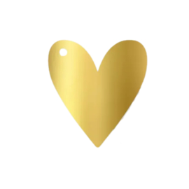 Minikaart - Hart - Goud