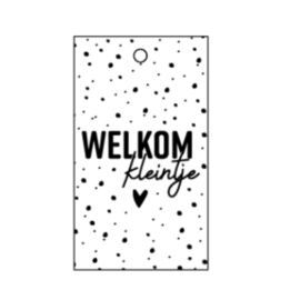 Label - zwart/wit - welkom kleintje