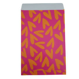 Hartjes - Roze - Oranje - Groot