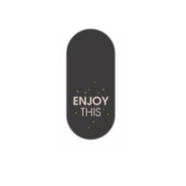 Sticker - Enjoy this - Zwart - Sneeuw - Kerst