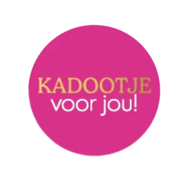 Sticker - Kadootje voor jou! - Roze