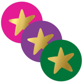 Sticker - Ster - Roze - Goud