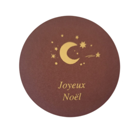Sticker - Joyeux Noël - Rood - Goud - Kerst