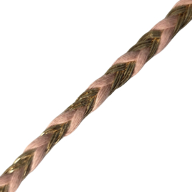 Touw - Gevlochten - Roze - Goud - 1,5 meter