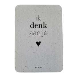 ik denk aan je