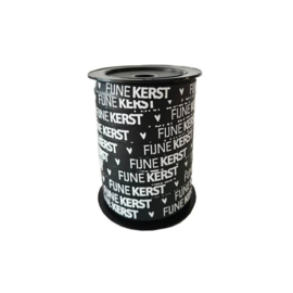 Fijne Kerst - Zwart - Wit - 5 meter