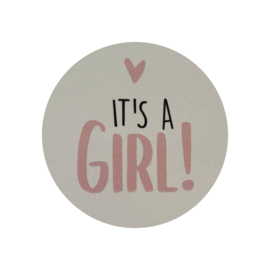 Baby - It's a girl! - Wit - Roze