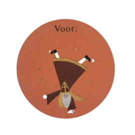 Sticker - Sinterklaas - Etiket - Oranje