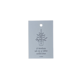 Minikaart - Kerst - oh denneboom - Zwart - Wit