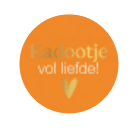 Sticker - Kadootje vol liefde! - Oranje
