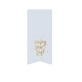 Sticker - 'Enjoy your gift' - grijs