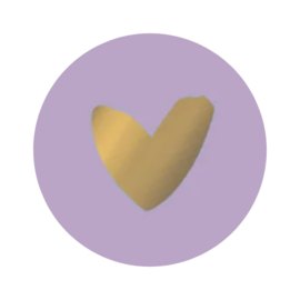 Sticker - Heart - Lila - Goud