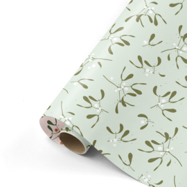 Misletoe - Lichtroze - Donkergroen - Kerst - 50 cm