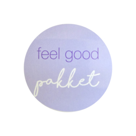 Sticker - 'feel good pakket' - Lila - Wit
