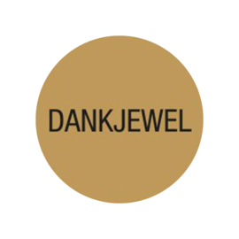 Sticker - DANKJEWEL - Craft - Zwarte tekst