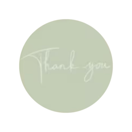 Sticker - Thank you - Groen
