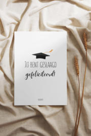 Jij bent geslaagd gefeliciteerd!