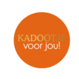 Sticker - Kadootje voor jou! - Oranje