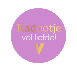 Sticker - Kadootje vol liefde! - Lila