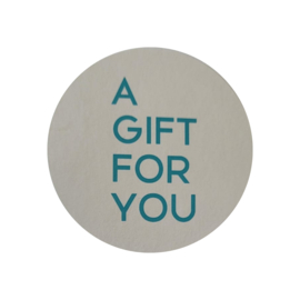 Sticker - A gift for you - Blauw