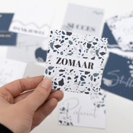 Zomaar  - Cadeaulabel - Minikaart - Bloemen
