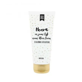 Bodylotion - Hoera in jouw lijf nieuw klein leven zo bijzonder, gefeliciteerd!