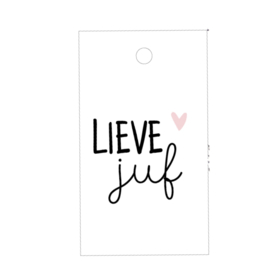 Label - zwart/wit - Lieve juf!