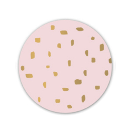Sticker - Confetti - Roze - Goud