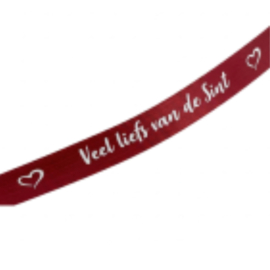 Veel liefs van de Sint - Rood - Witte tekst - Sint - 5 meter