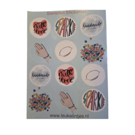 Stickervel - Sieraden - 12 stickers