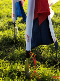 10 festival vlaggen 3.90m huren Rood-Wit-Blauw