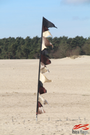 Festival vlag Bruin/Zwart