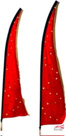 2 rode beachvlaggen huren
