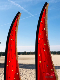 2 rode beachvlaggen huren