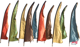 10 Pastel festivalvlaggen 2.90m  met franje huren