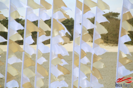 10 Witte festival vlaggen 3.90m  recht model huren