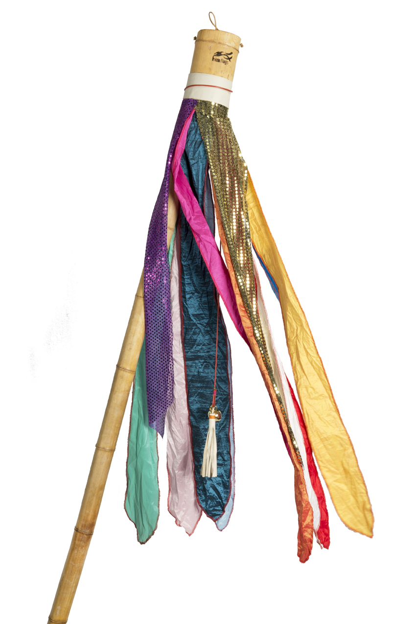Ibiza vlag Multicolor met bamboe paal