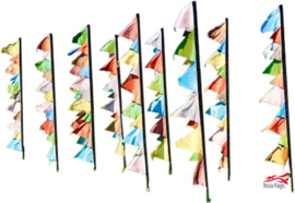 10 Pastel festivalvlaggen 2.50m recht model huren