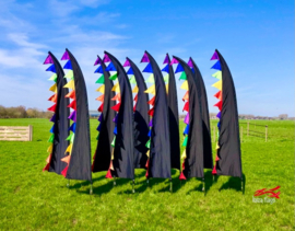 festival vlaggen 2.90m met driehoekjes rand
