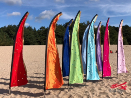 10 Colormix festivalvlaggen 2.90m met franje huren