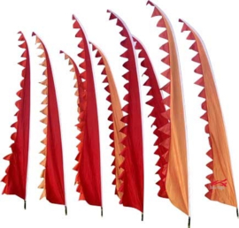 10 Rood  oranje XL festival vlaggen huren