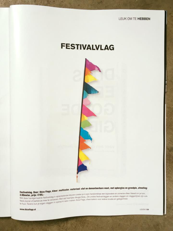 Festival vlag Multicolor in Leven Magazine